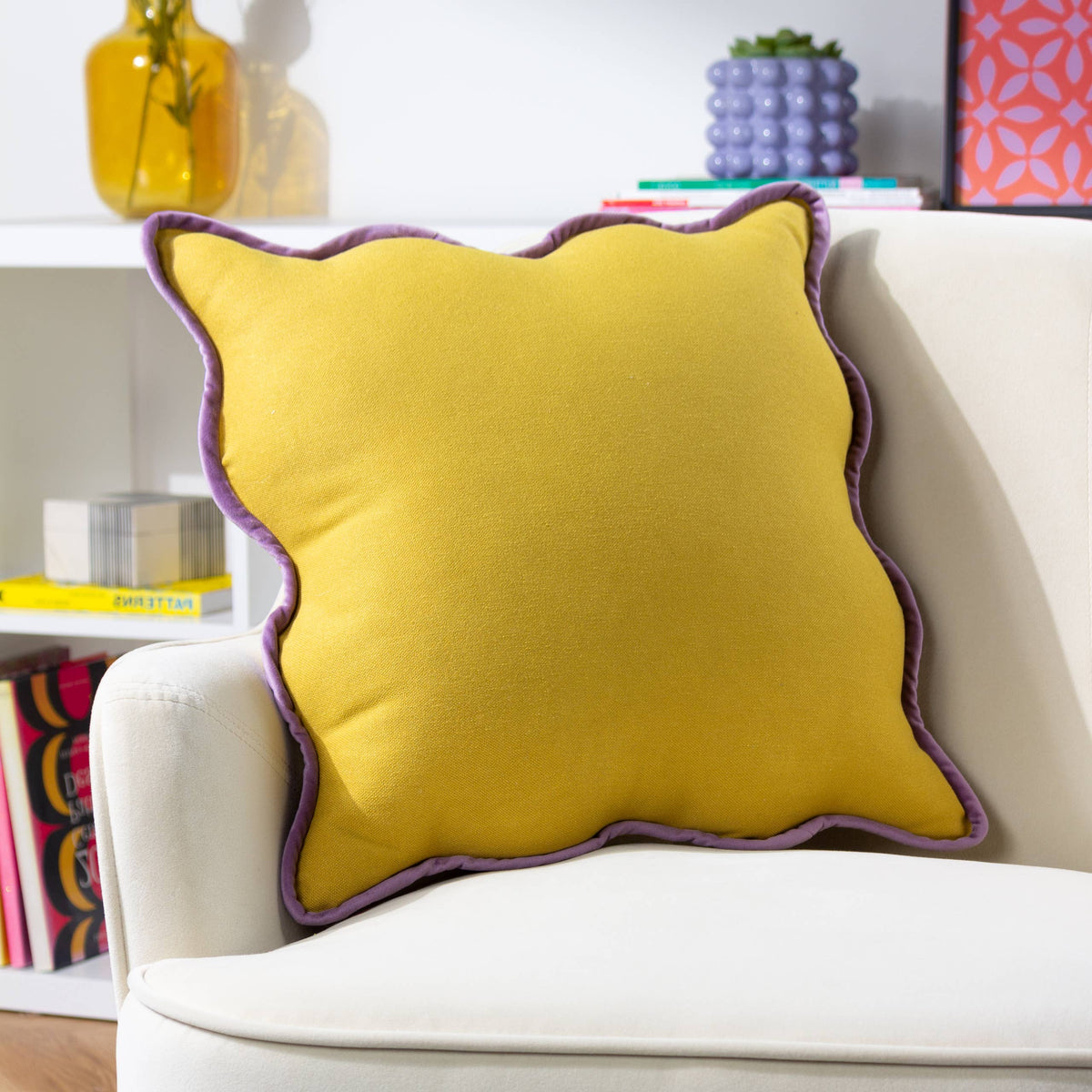 Wiggle Cushion Yellow/Lilac –