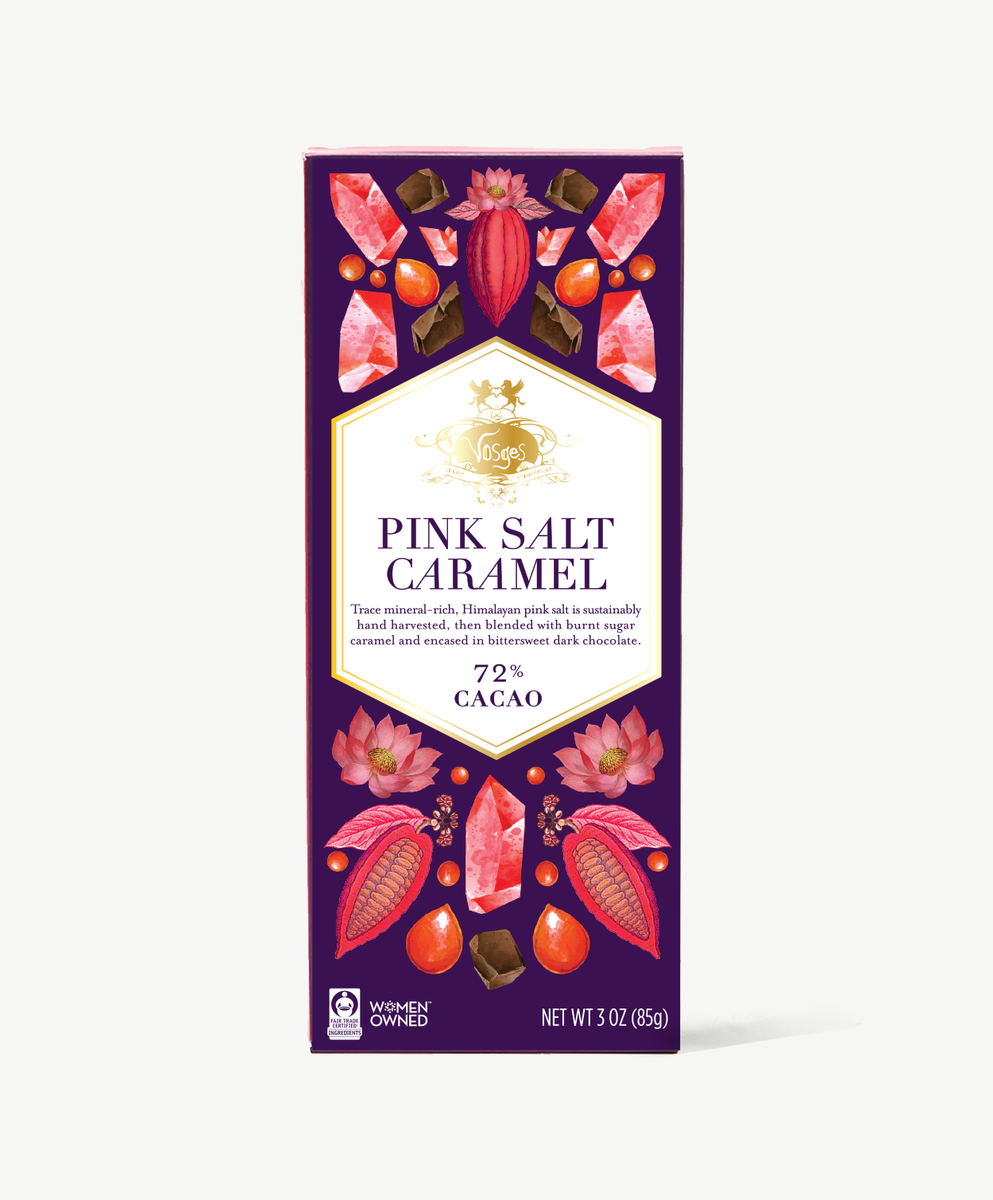 Dark Chocolate Bar w/ Himalayan Pink Salt & Caramel -Gourmet –