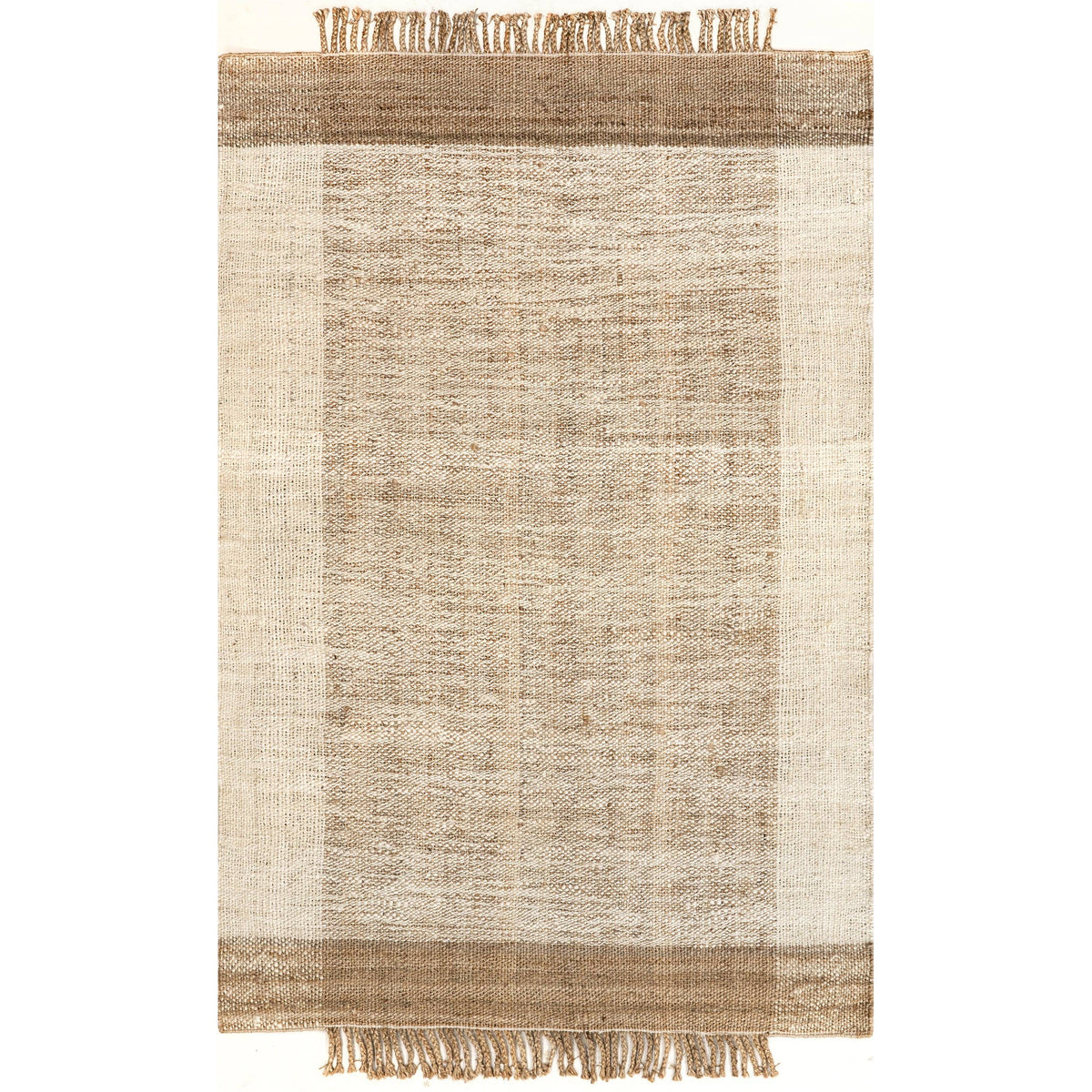 Fletcher Casual Jute Middle Tassel Area Rug 4x6 –