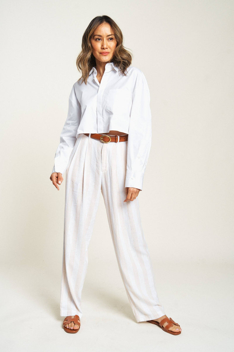 Evanston High Rise Trouser in Sand Dune –