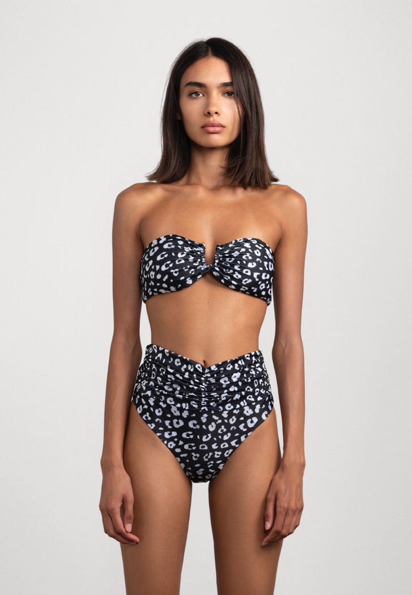 Nox High-Waisted Black Leopard Bikini Set –