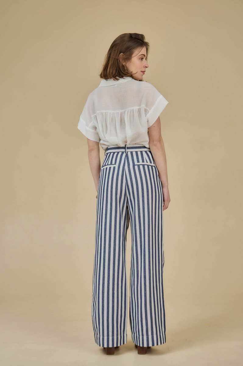 Straight Striped Pants –