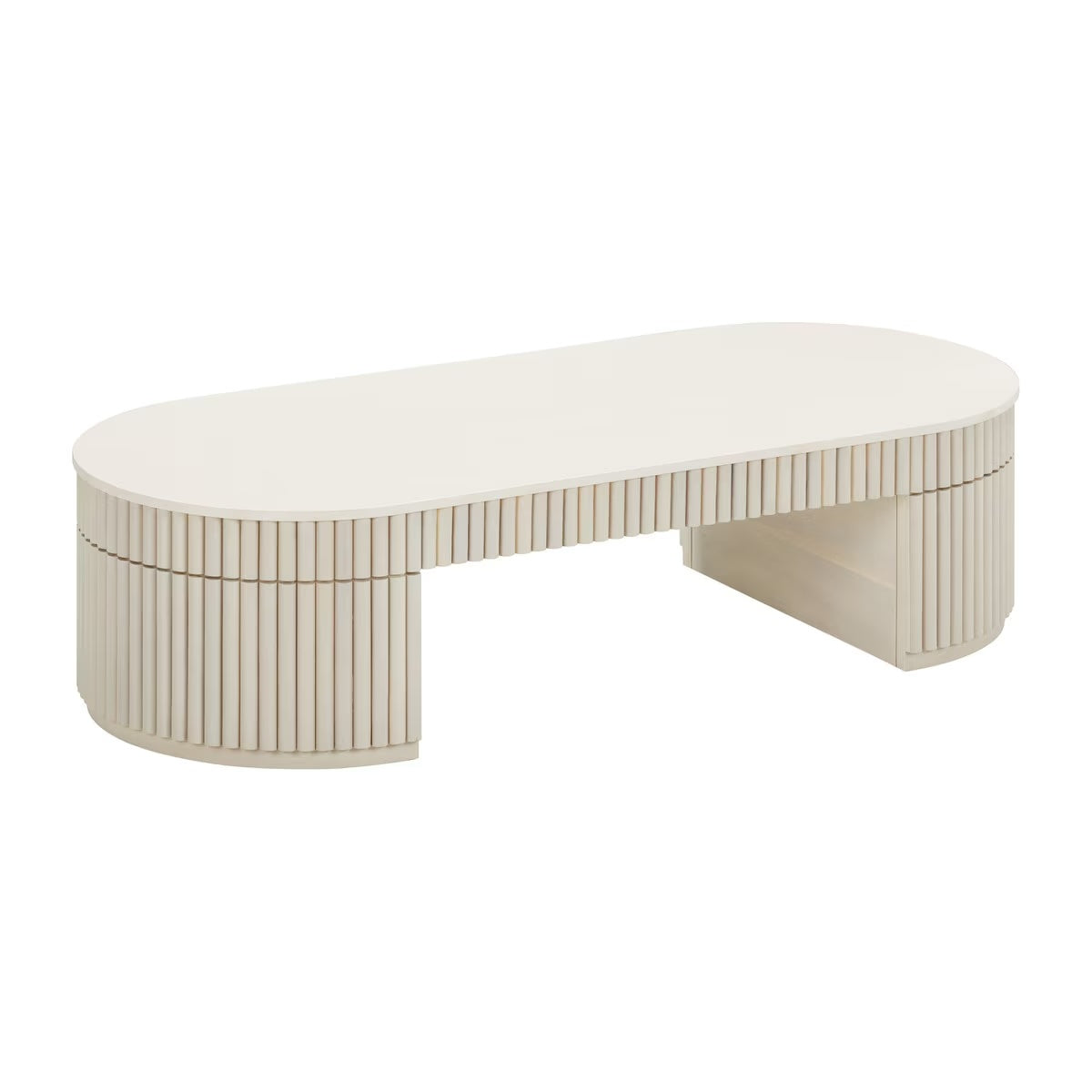 Cream Oval Coffee Table –