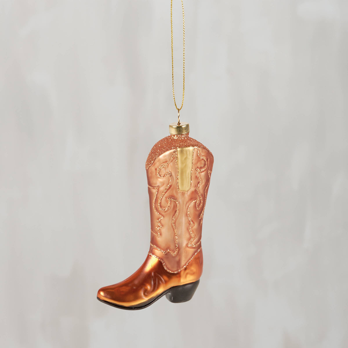 Glass Cowboy Boot Ornament –