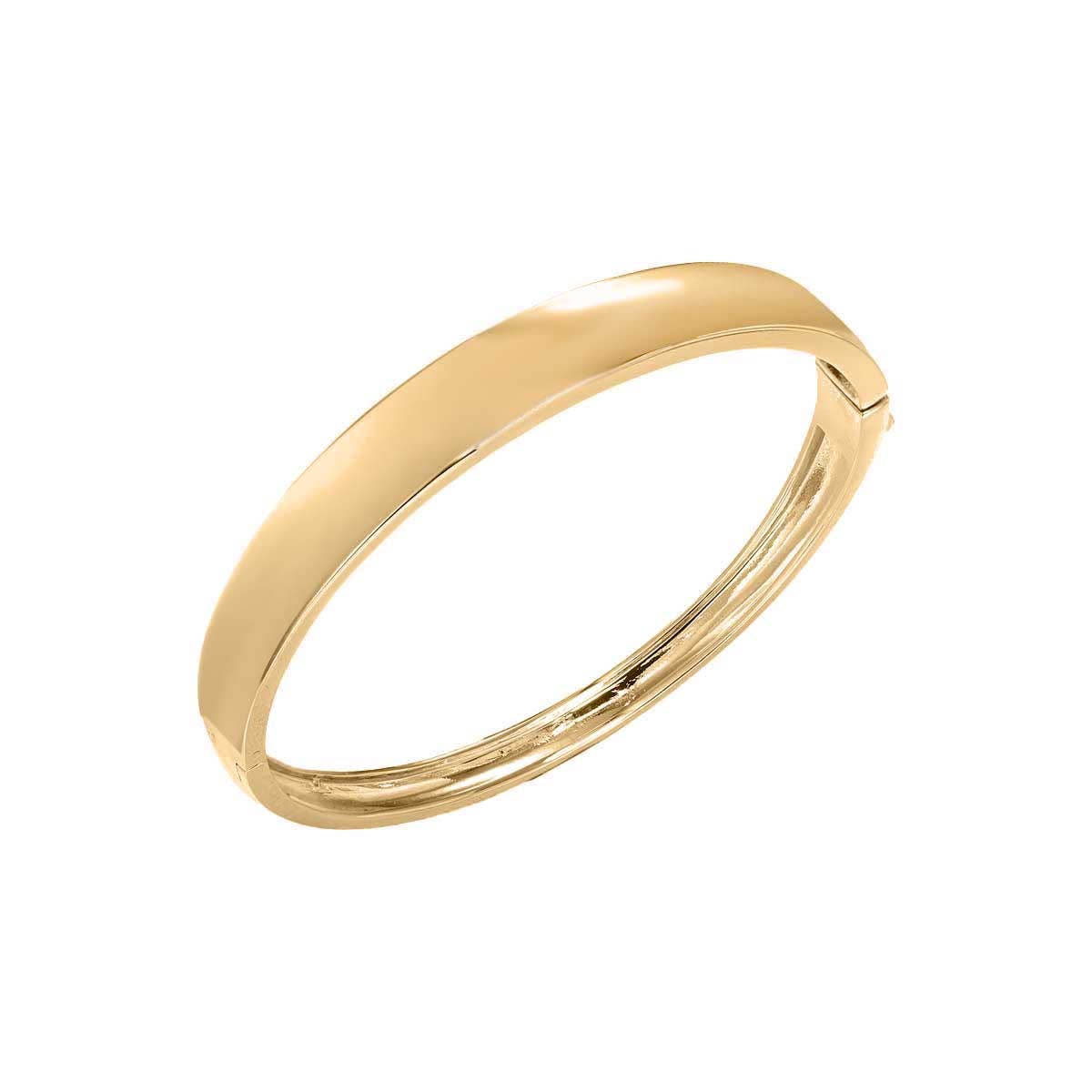 Solid Wide Bangle Bracelet –