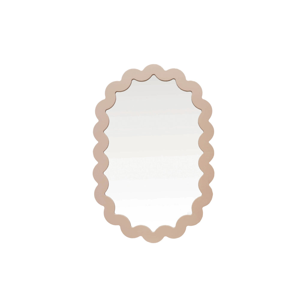 MDF Framed Scalloped Wall Mirror (Hangs Vertically & Horizontally)