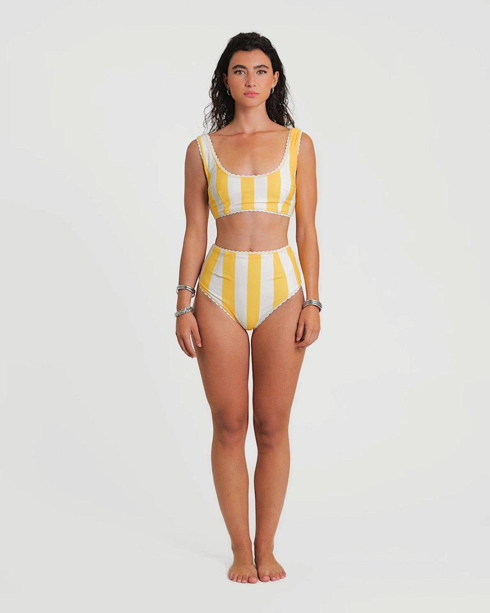 Cabana Stripe Bikini (Yellow) –