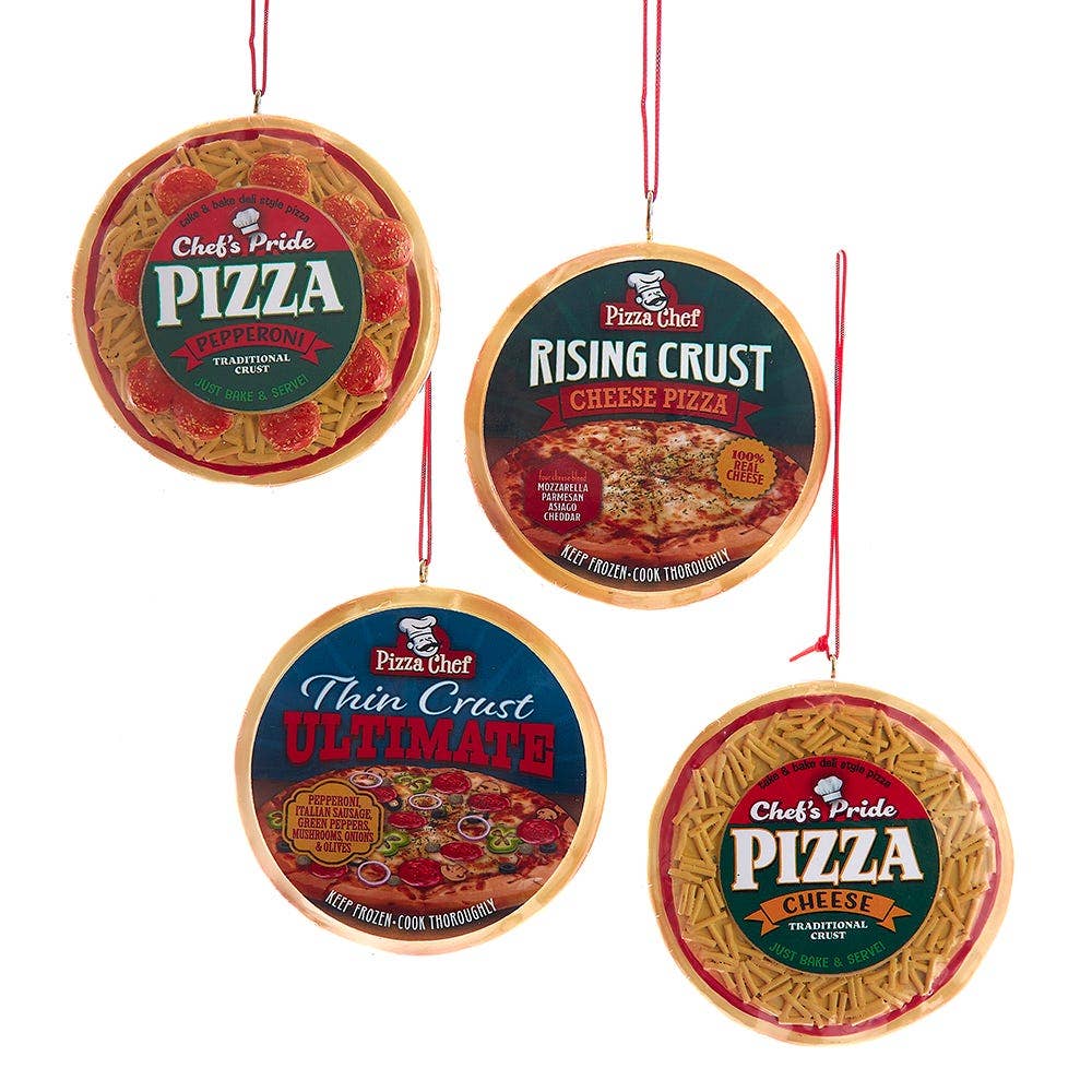 Resin Pizza Ornament, 4 Styles –