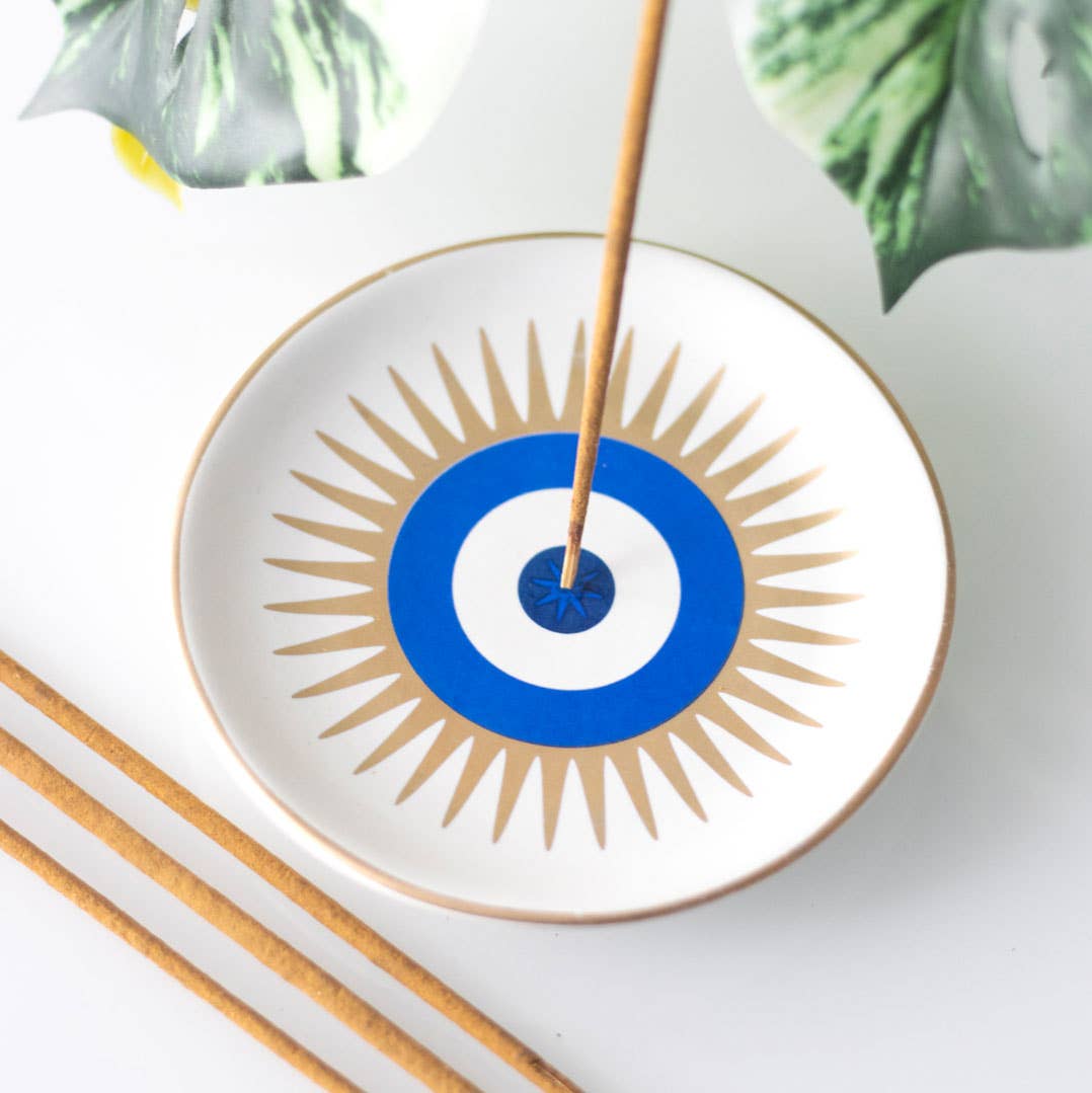 All Seeing Eye Ceramic Incense Holder Plate –