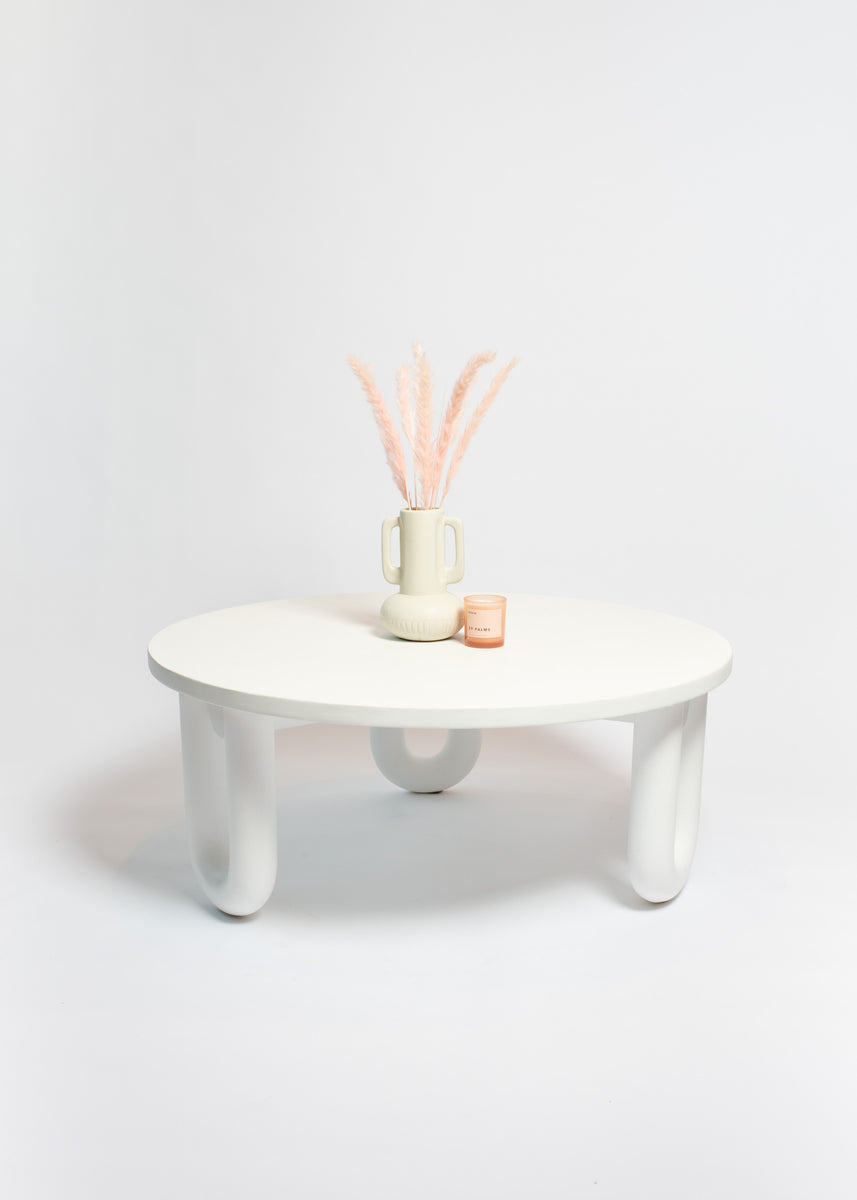 Tildy Circular Concrete Coffee Table –