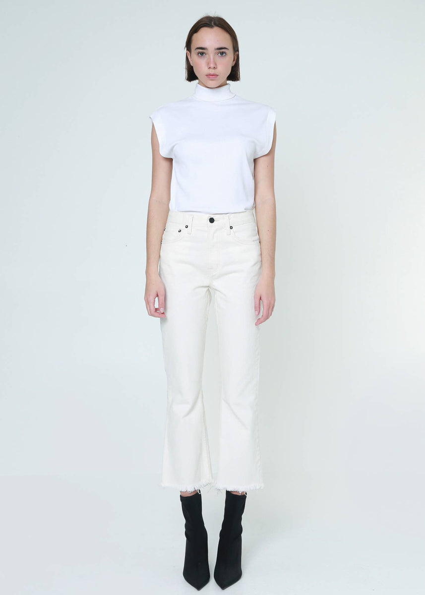 Farrah Kick Flare Jeans - Bone Wash –