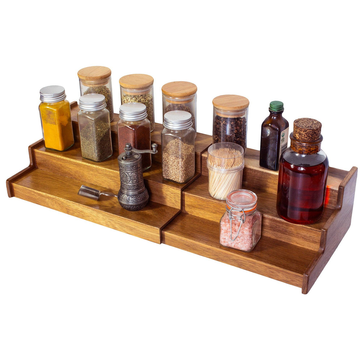 TB Home® Acacia Wood 3-Tier Expandable Spice Rack – Eskell