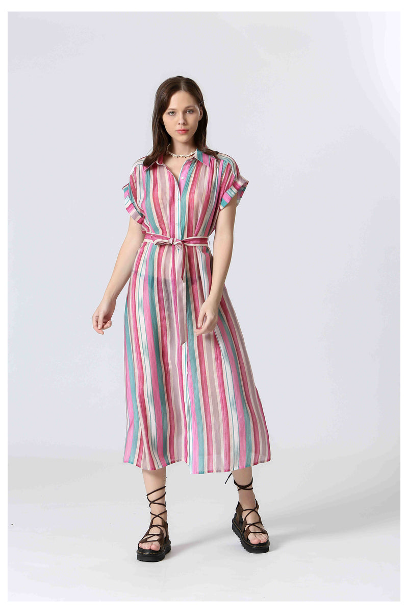 Long Striped Dress –