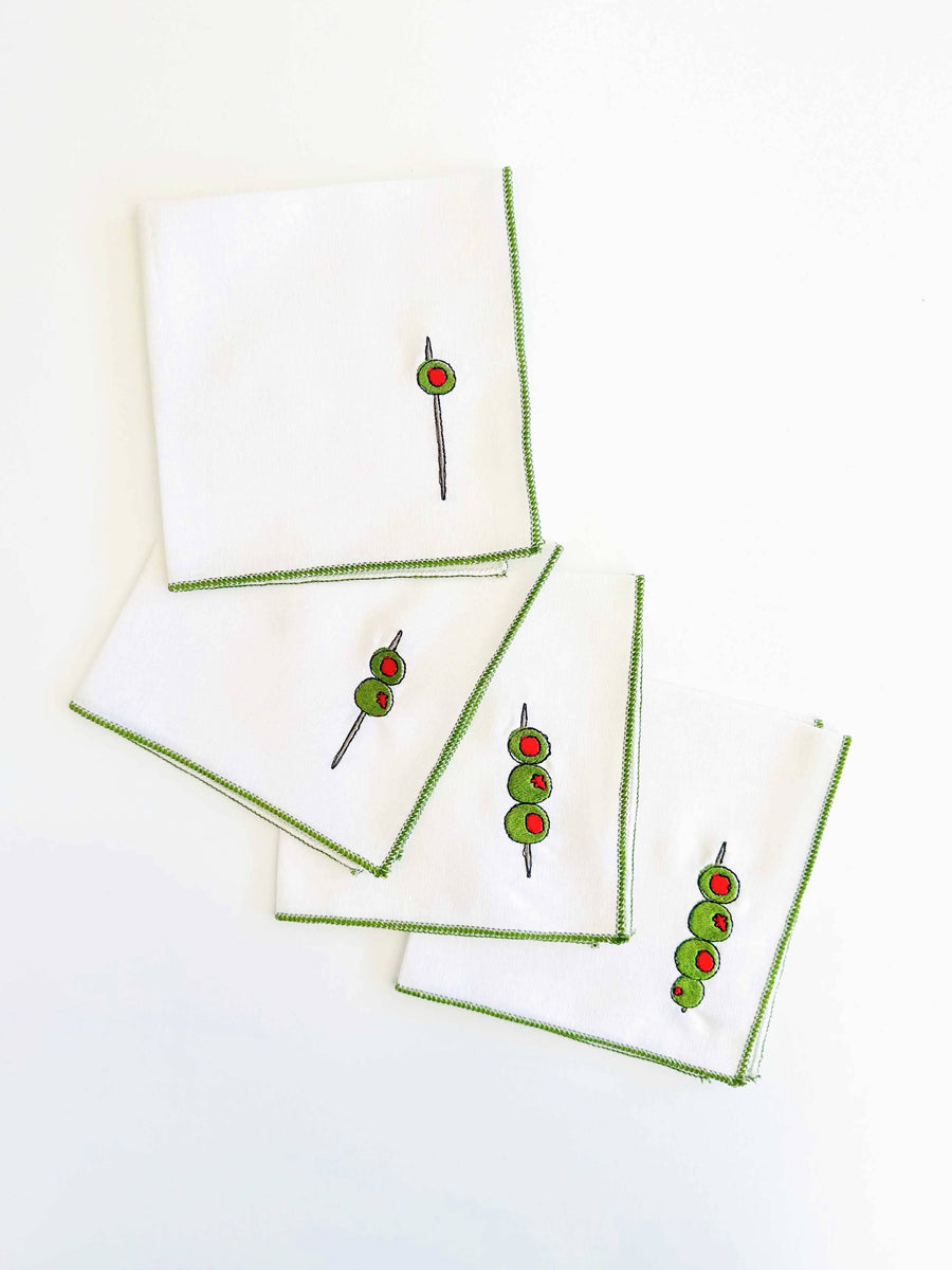 Martini Olive Cocktail Napkins –